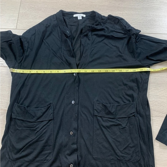 James Perse Standard Button Front Black Shirt - Picture 9 of 9
